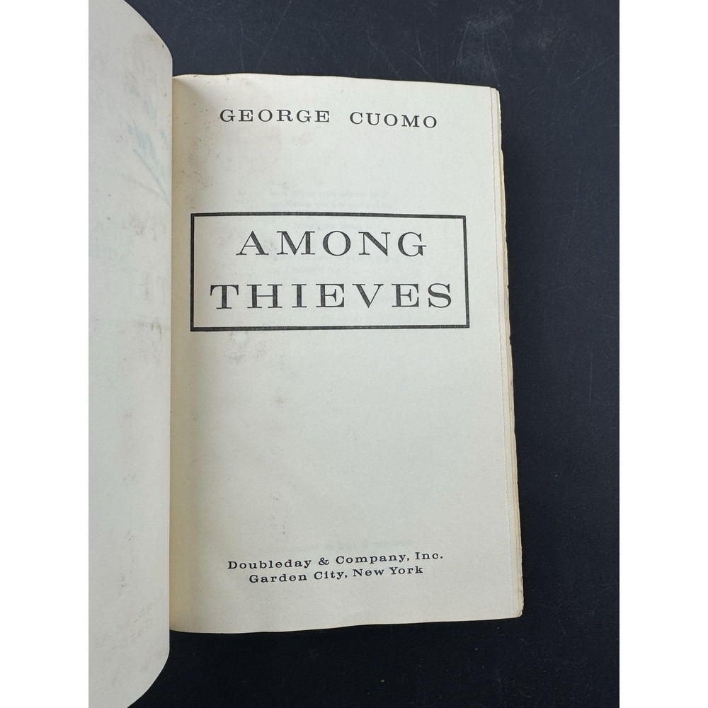 Among Thieves George Cuomo‎ 1968 hardcover